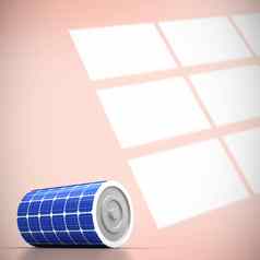 复合图像图像蓝色的太阳能电池