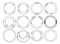 向量图标集圆形帧
