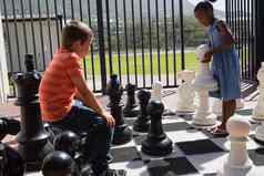 同学们玩大国际象棋