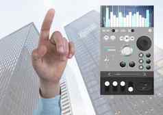 手指出声音音乐音频生产工程均衡器应用程序接口城市