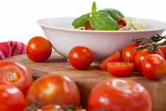 意大利面条意大利面西红柿草本植物