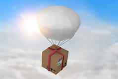 复合图像复合图像降落伞携带纸板盒子