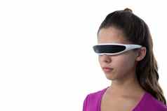 十几岁的女孩虚拟现实眼镜