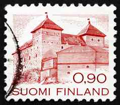 邮资邮票芬兰哈梅城堡裙子城堡芬兰