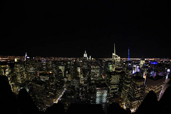 纽约城市曼哈顿天际线空中视图帝国状态