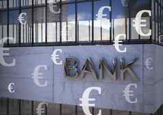 银行欧元货币图标