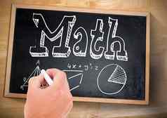 手写作数学方程黑板上粉笔