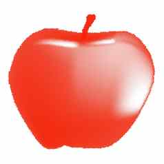 红色的苹果半色调