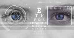 眼睛焦点盒子细节行眼睛测试接口