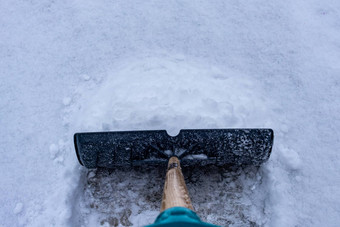 铲雪冬天车道