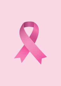 粉红色的丝带乳房癌症意识概念