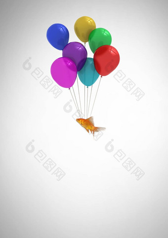 鱼浮动系气球