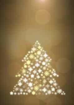 雪花圣诞节树模式形状发光的