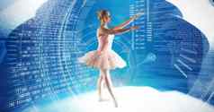 芭蕾舞舞者跳舞数字技术接口