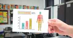 人类身体图表统计数据手持有教育卡教室