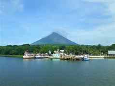 火山ometepe岛尼加拉瓜中央美国