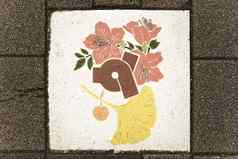 陶瓷瓷砖装饰樱桃花朵樱桃叶子