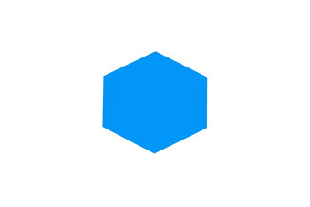 蓝色的十面体蓝色的几何数字白色背景