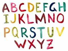 英语字母彩色的信