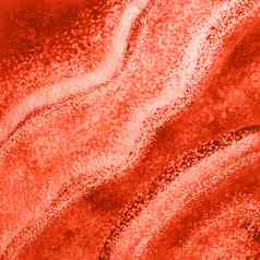 郁郁葱葱的熔岩现代背景橙色红色的大理石效果绘画