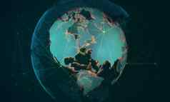 网络世界网络背景全球业务技术数字世界地图演讲概念
