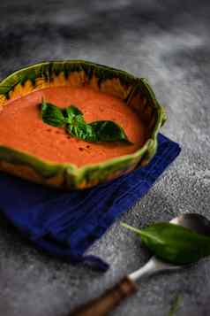 传统的西班牙语番茄汤西班牙冷汤