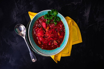 传统的乌克兰汤罗宋汤