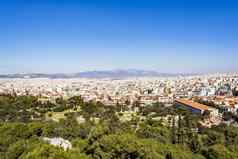 雅典城市视图最高法院山