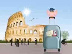 旅行罗马访问罗马圆形大剧场