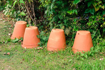 Terracotta花锅花园前面回来院子里泥粘土陶瓷陶器种植花锅排水洞观赏花园设备关闭
