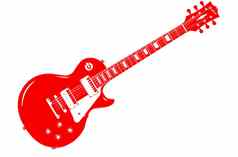 红色的电吉他