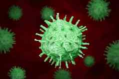 冠状病毒细胞内部人类身体科维德细胞