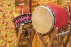 冲绳传统的音乐仪器鼓太鼓