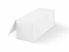 孤立的白色包装盒子品牌模型