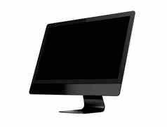 黑暗灰色专业电脑黑色的空白屏幕