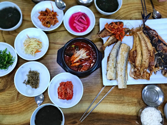 朝鲜文鲭鱼菜泡菜调味料