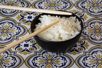 大米碗中国人筷子