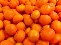 新鲜的橘子市场摊位新鲜的普通话