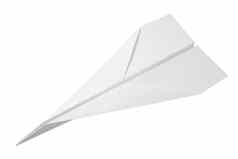 纸飞机飞镖孤立的白色剪裁路径