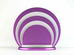 紫色的白色讲台上圆形状