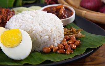 米饭脂肪传统的<strong>马来语</strong>咖喱粘贴大米