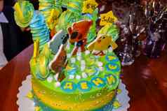 节日孩子们蛋糕快乐生日