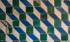 模式阿祖莱霍瓷砖墙步骤错觉