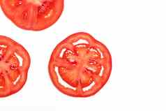 片红色的成熟的番茄孤立的前视图水果蔬菜与