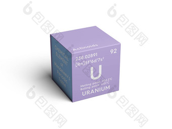 铀锕系元素化学元素mendeleev的周期选项卡