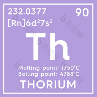 钍锕系元素化学元素mendeleev的周期选项卡