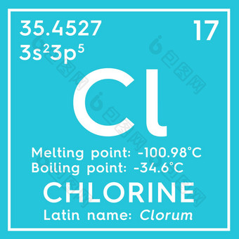 氯<strong>荣耀</strong>的卤素化学元素mendeleev的仙女