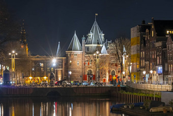 城市风景优美的阿姆斯特丹荷兰风险成矿