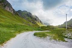 美丽斯堪的那维亚景观梅多斯山路车旅行罗弗敦群岛岛屿挪威