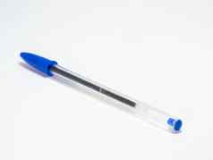 标准透明的蓝色的墨水笔